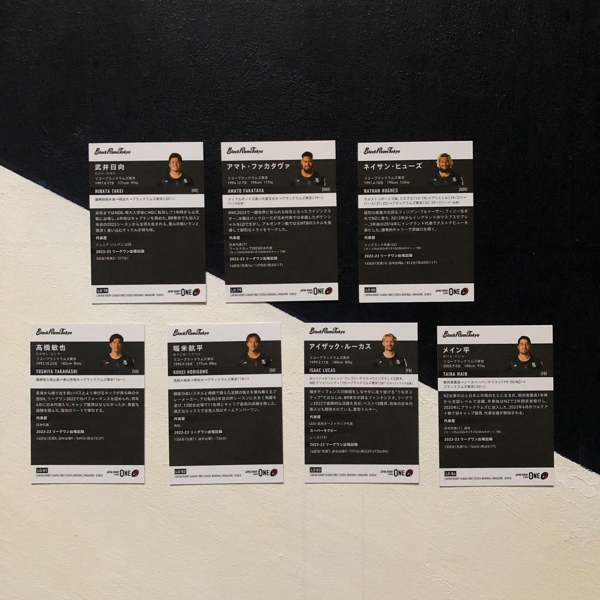 Black Rams 2024 BBM Japan Rugby League One Regular Card Set Underdog Rugby - The Tier 2 Rugby Shop
