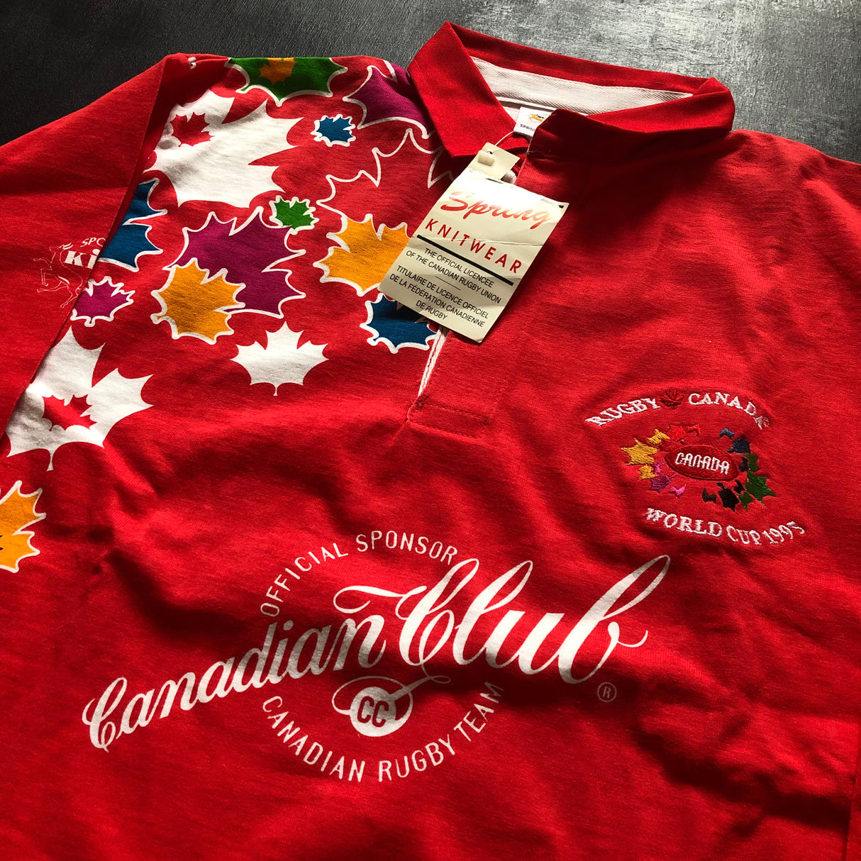 Canada National Rugby Team Jersey 1995 Rugby World Cup Small with Tags Underdog Rugby - The Tier 2 Rugby Shop