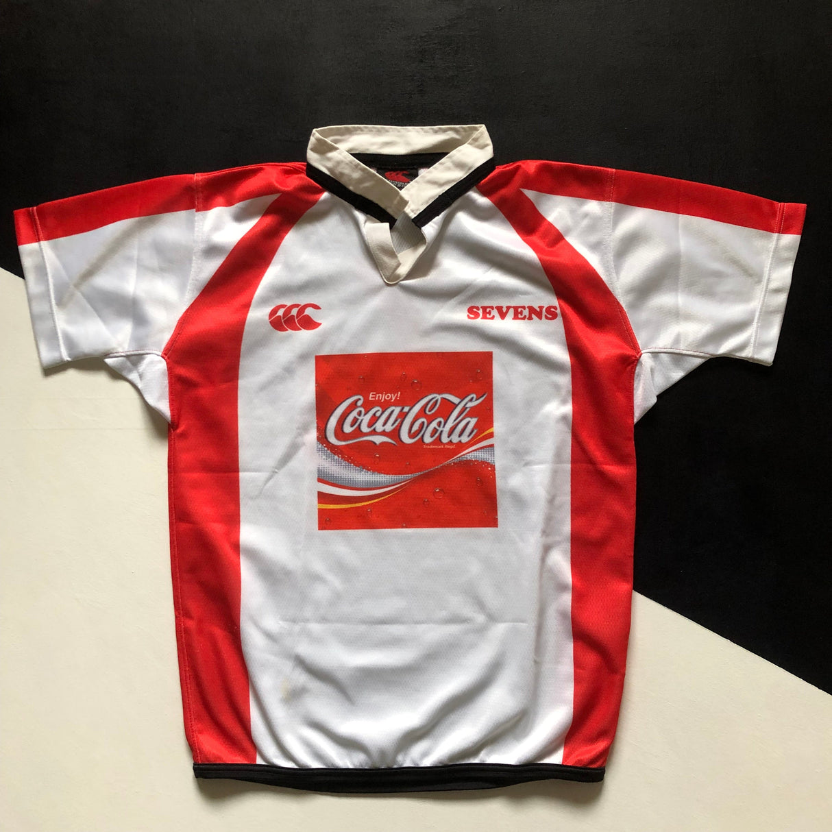 Coca Cola Red Sparks Sevens Rugby Team Jersey Match Worn 2007 Large Underdog Rugby - The Tier 2 Rugby Shop