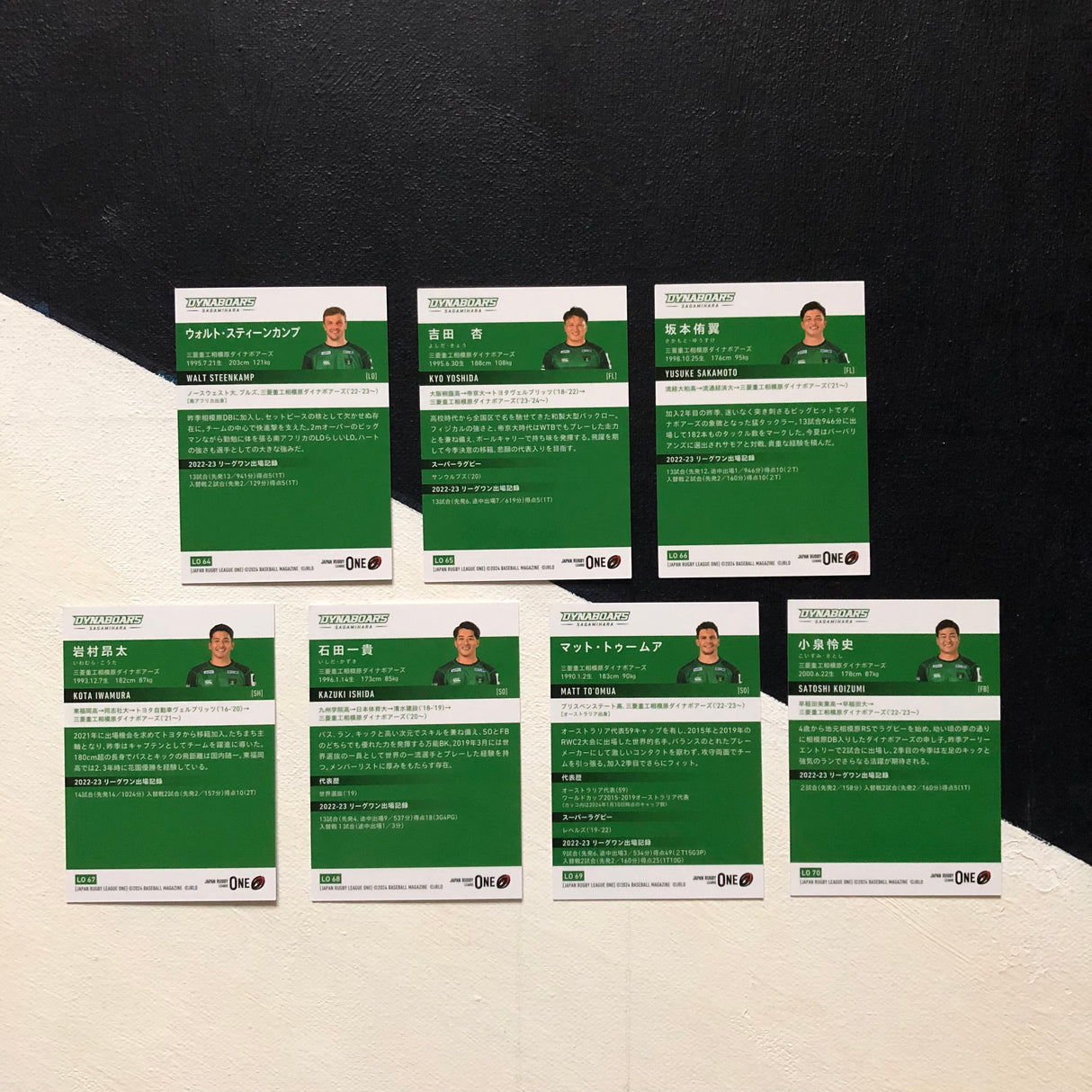 DynaBoars 2024 BBM Japan Rugby League One Regular Card Set Underdog Rugby - The Tier 2 Rugby Shop