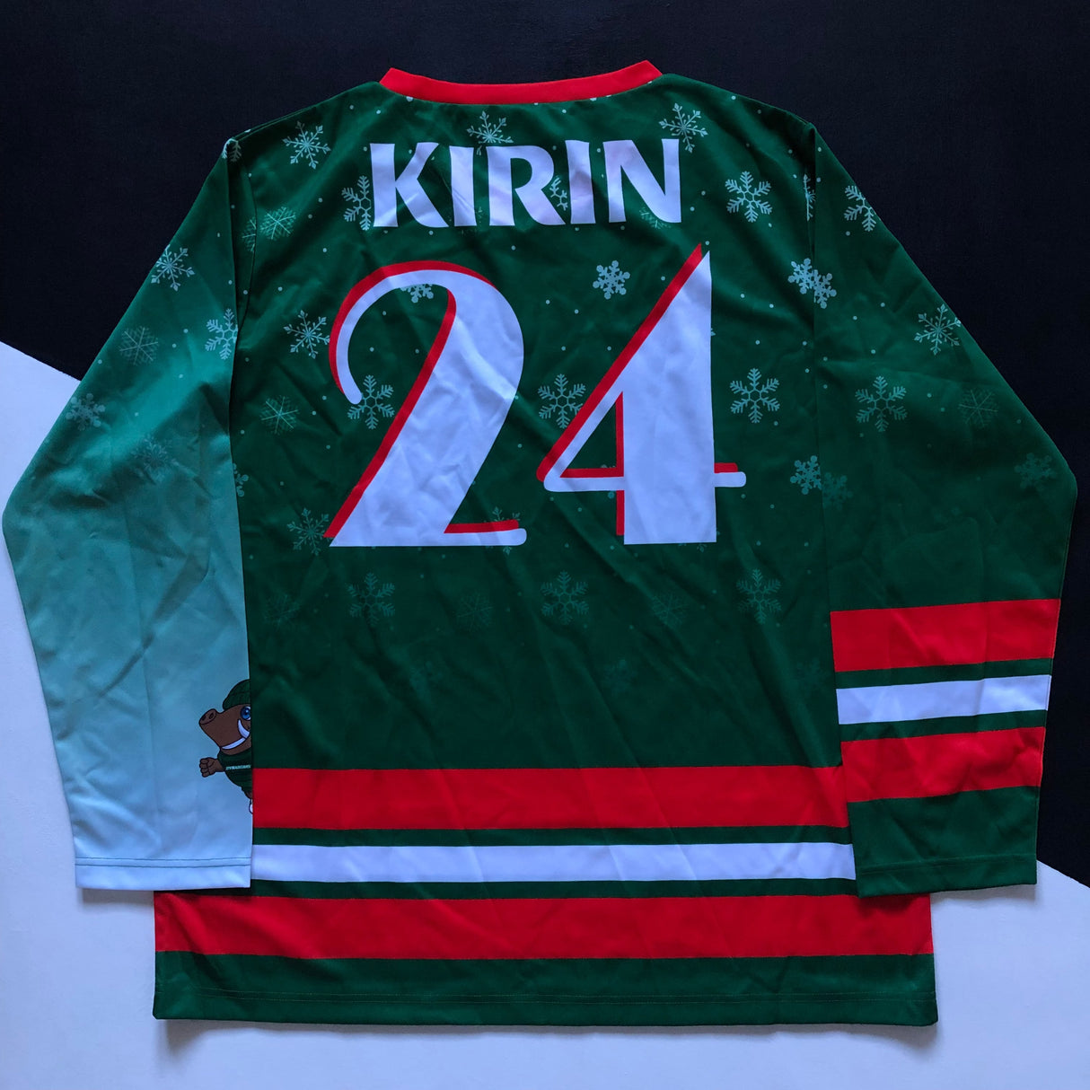 DynaBoars Rugby Team Ice Hockey Style Fan Jersey Christmas Edition Large Underdog Rugby - The Tier 2 Rugby Shop