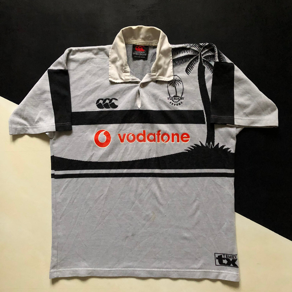 Fiji National Rugby Sevens Team Jersey 1999 Temex Large Underdog Rugby - The Tier 2 Rugby Shop