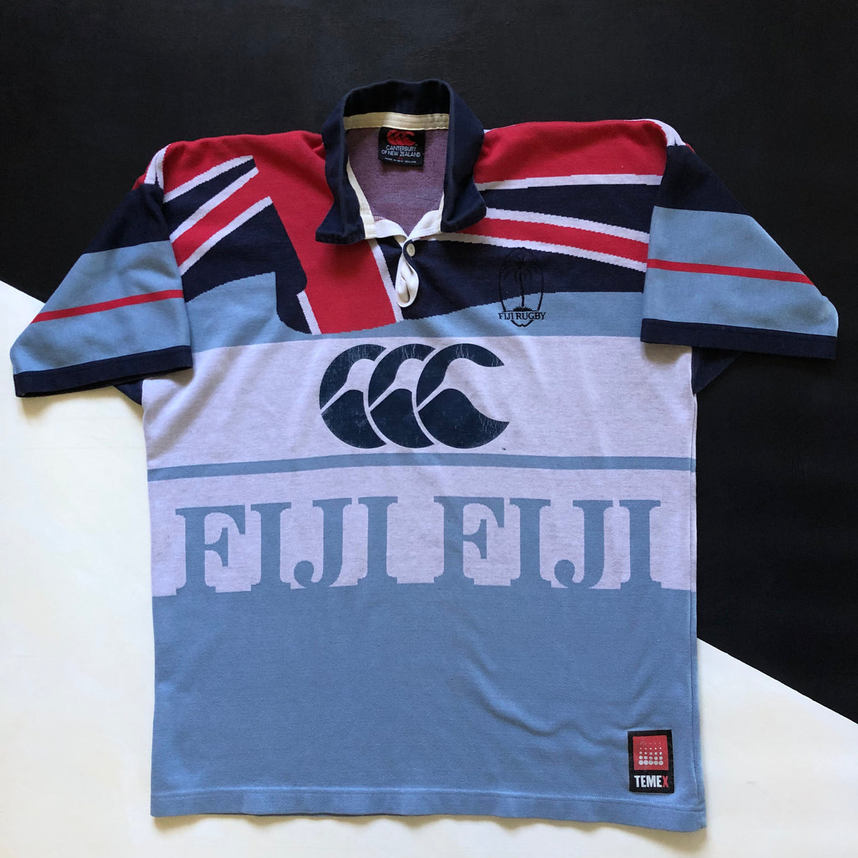 Fiji National Rugby Team Jersey 2002 Temex XL Underdog Rugby - The Tier 2 Rugby Shop