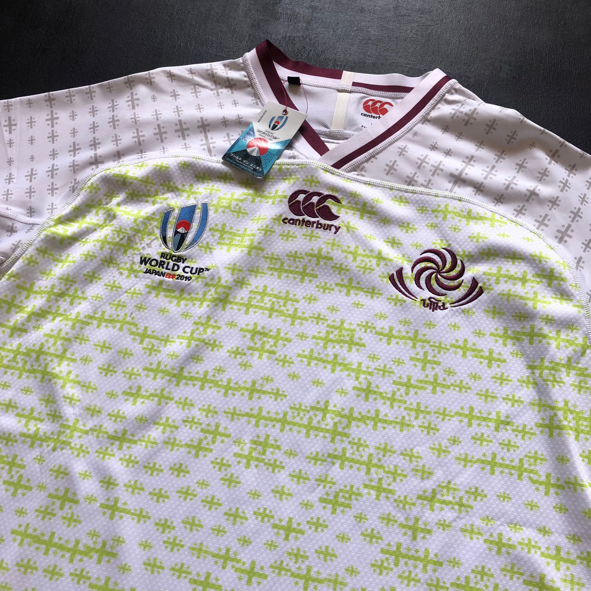 Georgia National Rugby Team Training Jersey 2019 Rugby World Cup Player Issue XL with Tags Underdog Rugby - The Tier 2 Rugby Shop