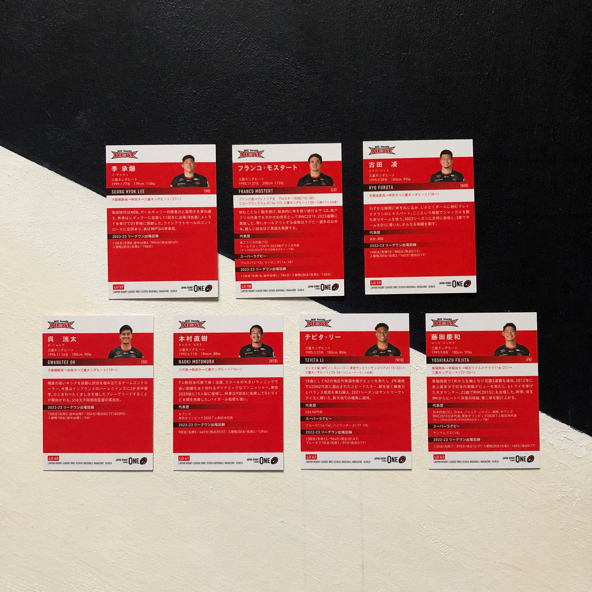 Honda Heat 2024 BBM Japan Rugby League One Regular Card Set Underdog Rugby - The Tier 2 Rugby Shop