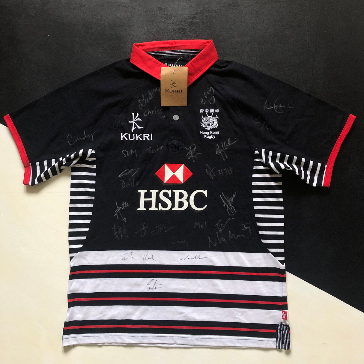 Hong Kong National Rugby Sevens Team Supporter Jersey 2017 Medium Signed with Tags Underdog Rugby - The Tier 2 Rugby Shop