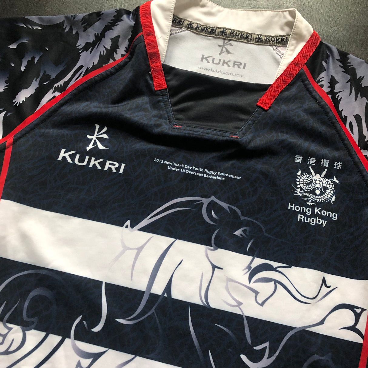 Hong Kong Overseas Barbarians U18 Jersey 2013 Match Worn Medium Underdog Rugby - The Tier 2 Rugby Shop