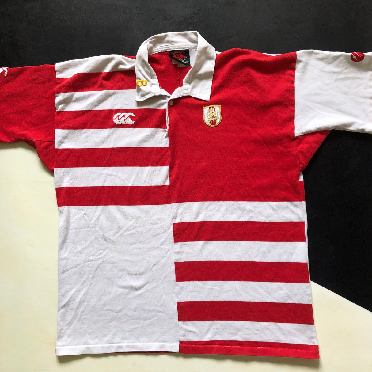 Japan National Rugby Team Training Jersey 1999 Player Worn 2XL Underdog Rugby - The Tier 2 Rugby Shop