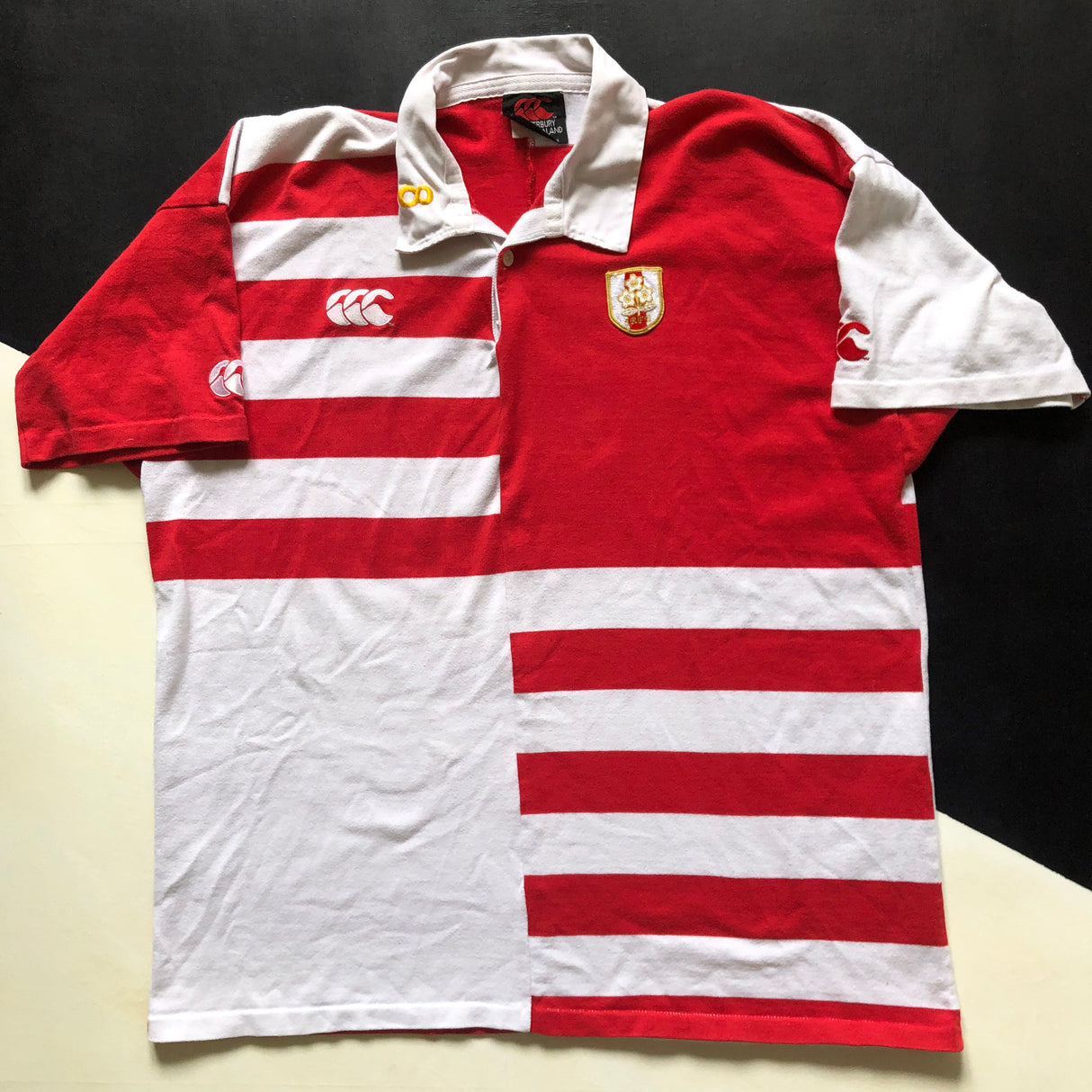 Japan National Rugby Team Training Jersey 1999 Player Worn 2XL Underdog Rugby - The Tier 2 Rugby Shop