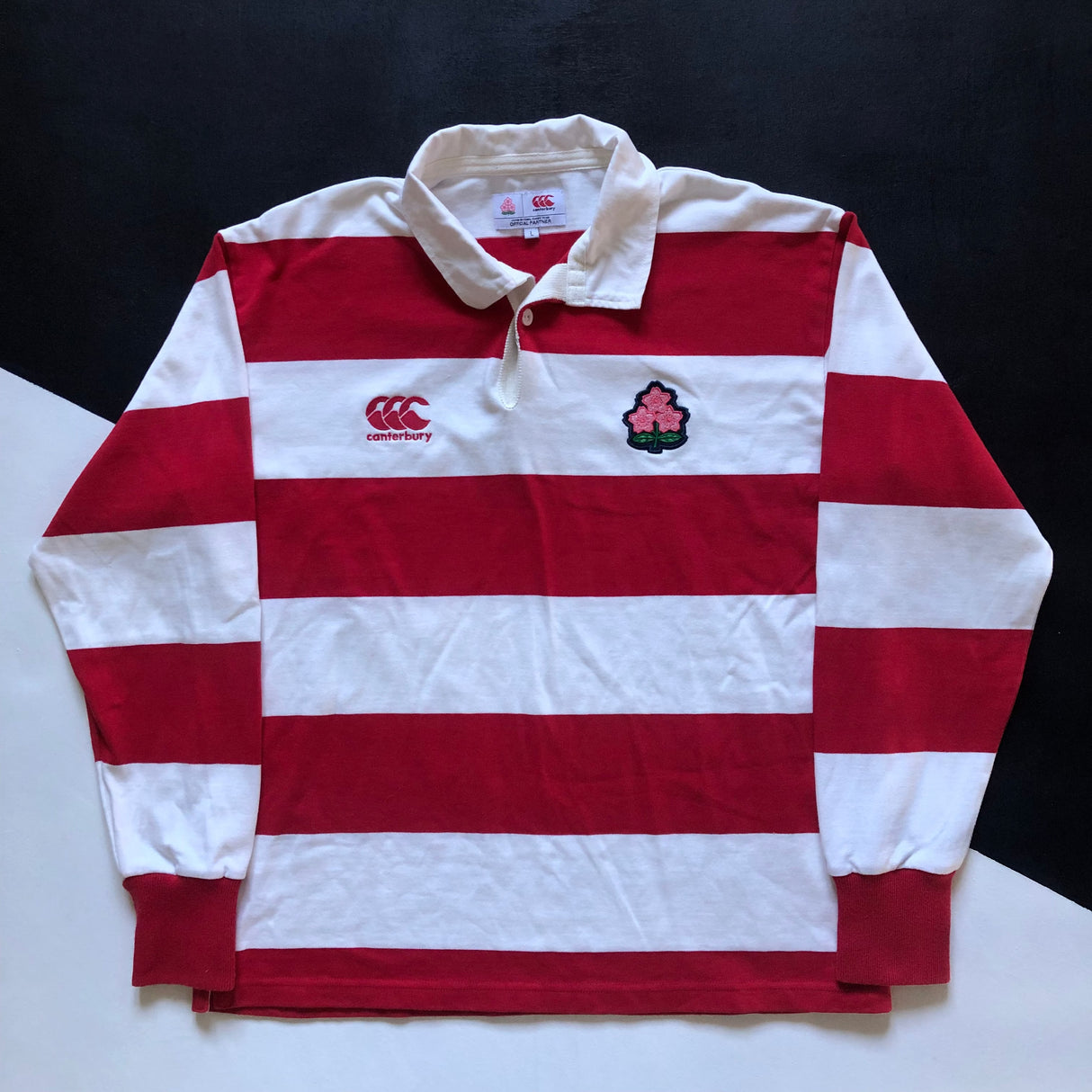 Japan National Rugby Team Vintage Style Jersey Large Underdog Rugby - The Tier 2 Rugby Shop
