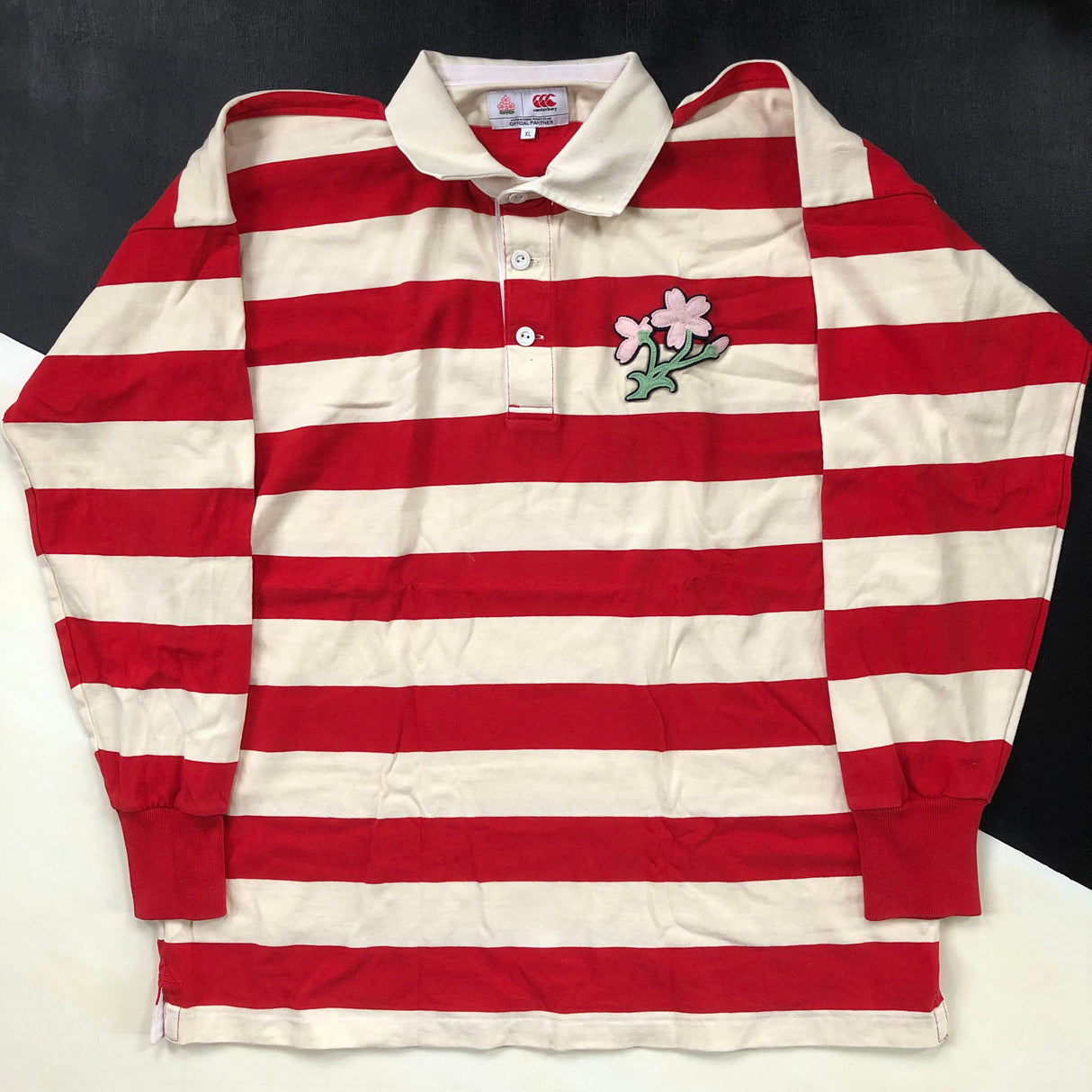 Japan National Rugby Team Vintage Style Jersey (Old Logo) XL Underdog Rugby - The Tier 2 Rugby Shop