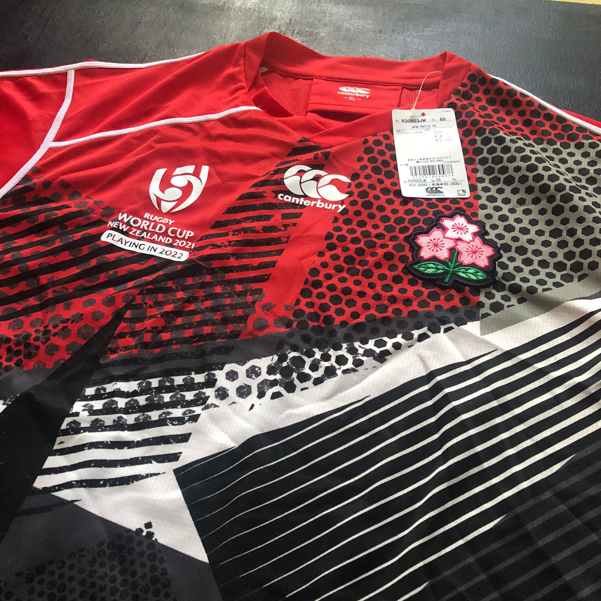 Japan National Rugby Team Women's Rugby World Cup 2021 Player Issue Practice Tee 5L BNWT Underdog Rugby - The Tier 2 Rugby Shop