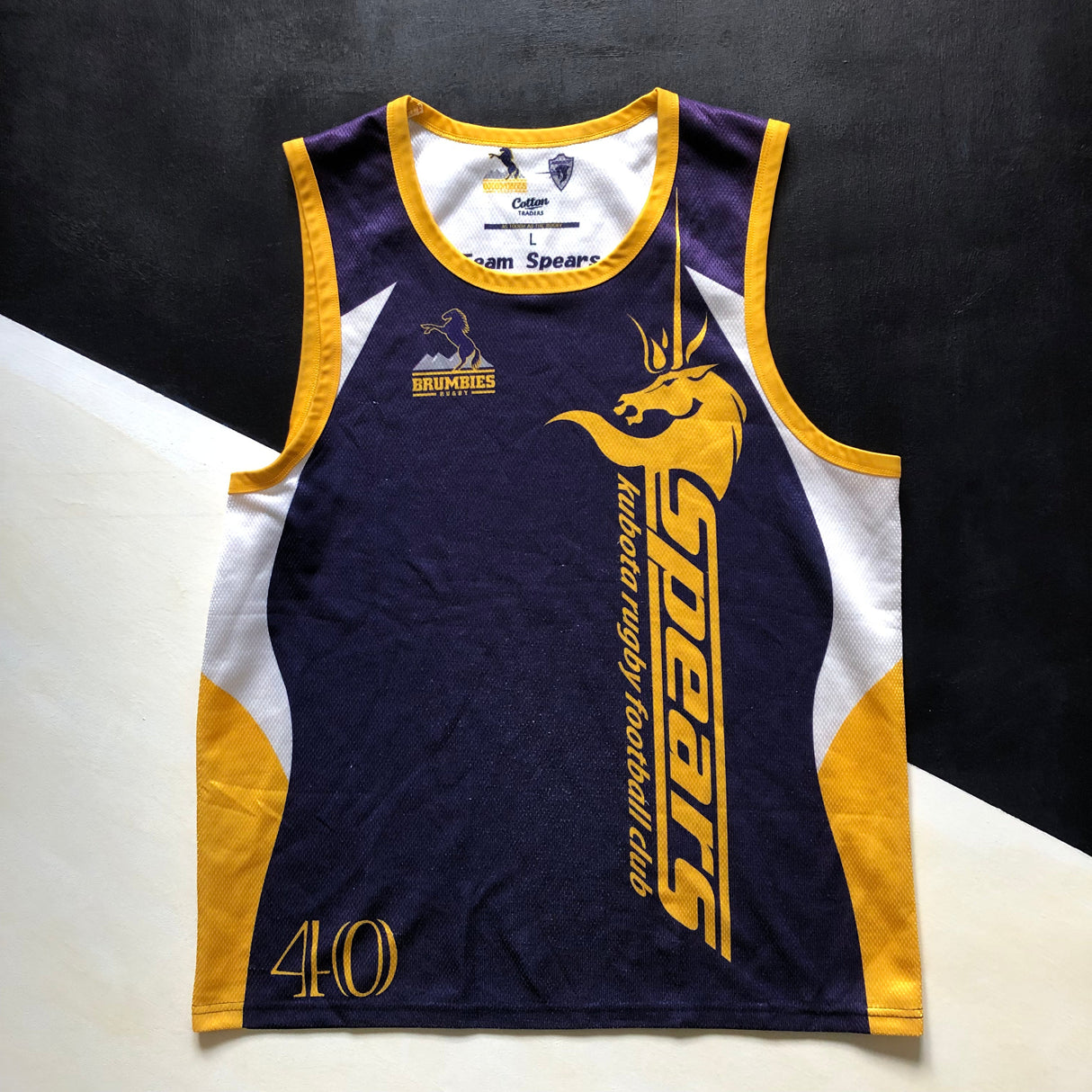 Kubota Spears (Japan Top League) x Brumbies Rugby Training Vest Large Underdog Rugby - The Tier 2 Rugby Shop