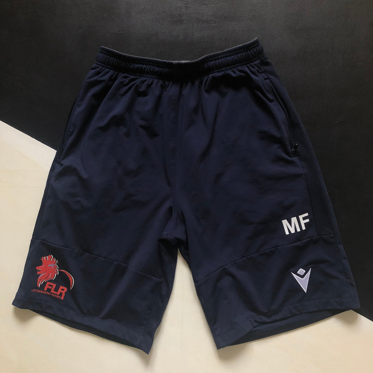 Luxembourg National Rugby Team Long Training Shorts XL Underdog Rugby - The Tier 2 Rugby Shop