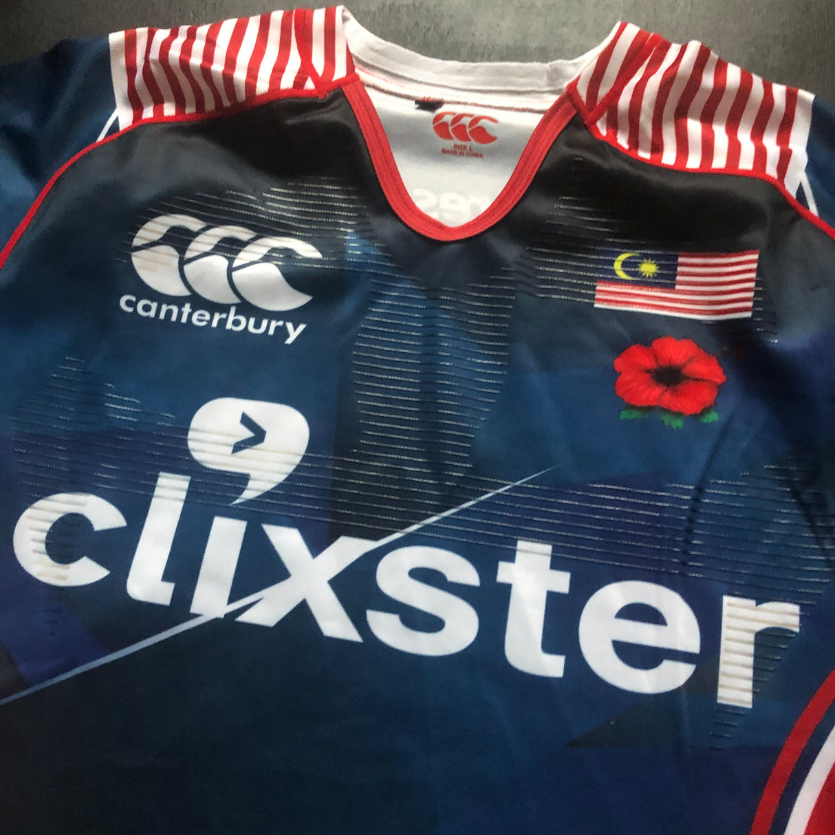 Malaysia National Rugby Team Jersey 2017 Player Issue Large Underdog Rugby - The Tier 2 Rugby Shop