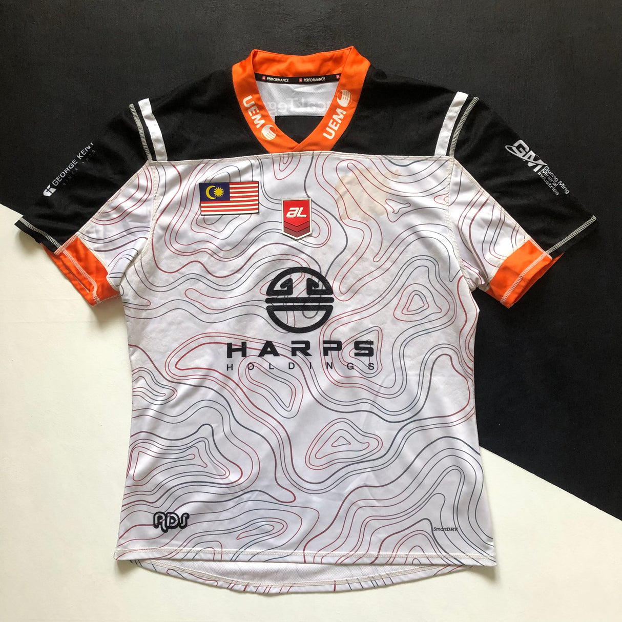 Malaysia National Rugby Team Jersey 2023 Match Worn 2XL Underdog Rugby - The Tier 2 Rugby Shop