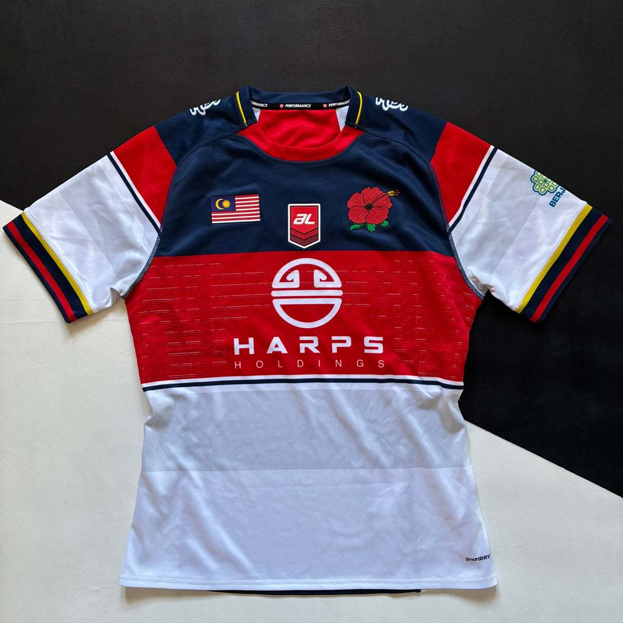 Malaysia National Rugby Team Jersey 2023/24 Away Player Issue Large Underdog Rugby - The Tier 2 Rugby Shop