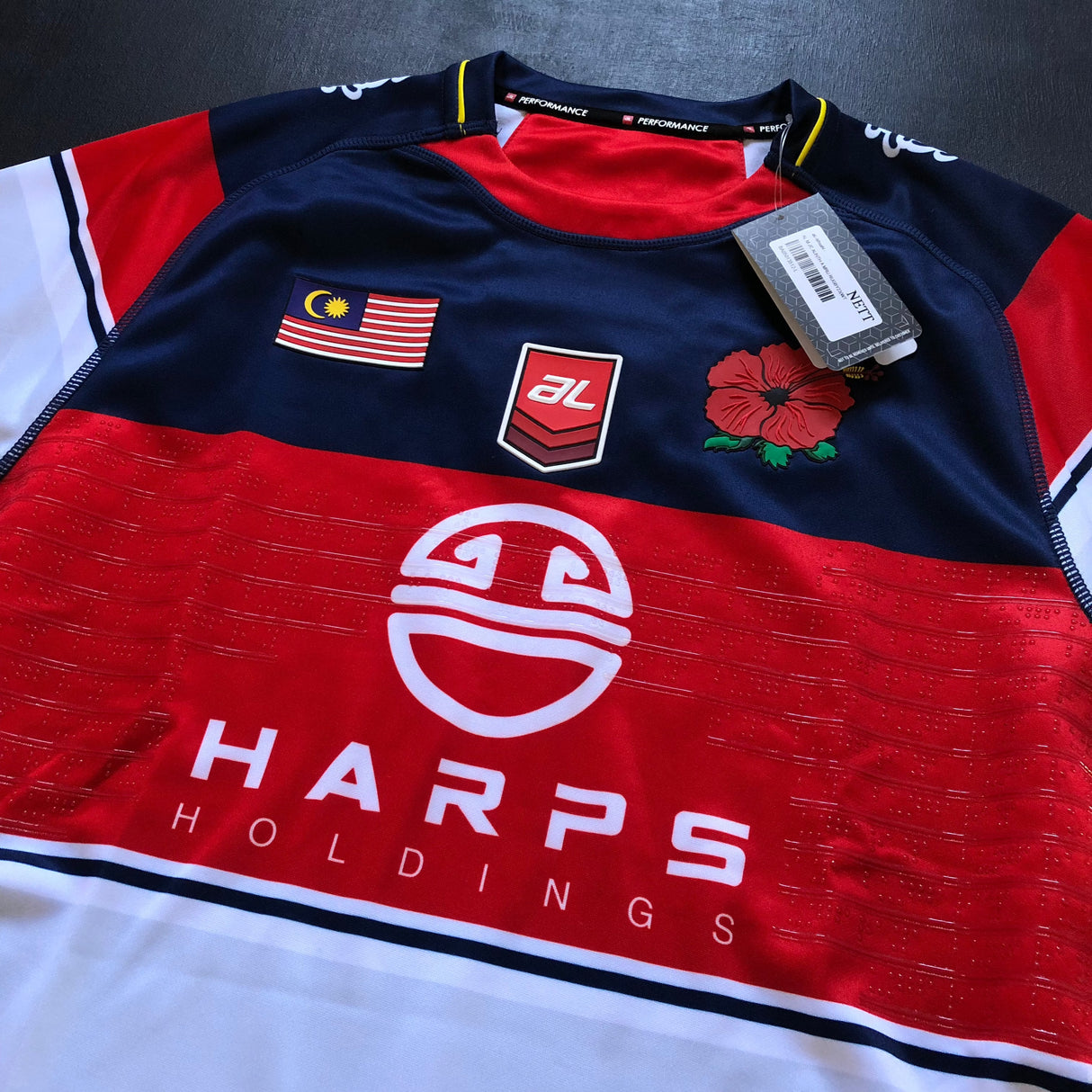 Malaysia National Rugby Team Jersey 2023/24 Away Player Issue Medium BNWT Underdog Rugby - The Tier 2 Rugby Shop