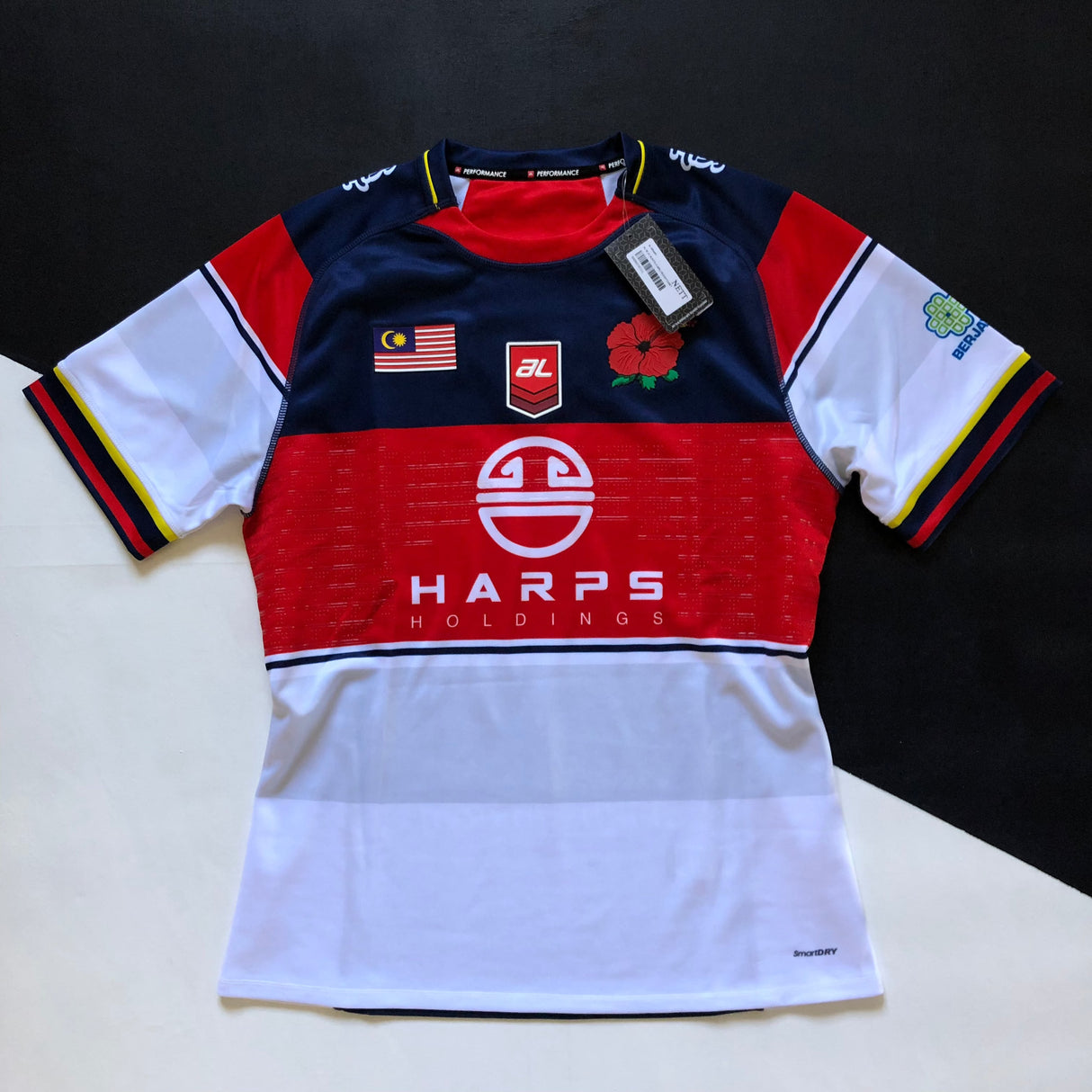 Malaysia National Rugby Team Jersey 2023/24 Away Player Issue Medium BNWT Underdog Rugby - The Tier 2 Rugby Shop