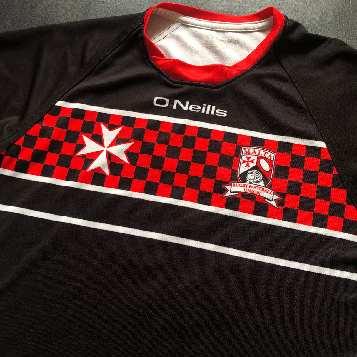 Malta National Rugby Team Jersey 2016 Away Match Worn Large Underdog Rugby - The Tier 2 Rugby Shop