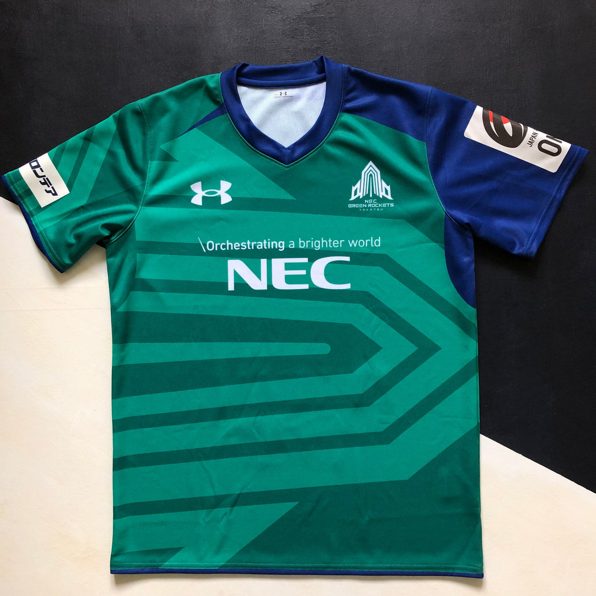 NEC Green Rockets Rugby Team Jersey 2022/23 (Japan Rugby League One) XXL Underdog Rugby - The Tier 2 Rugby Shop