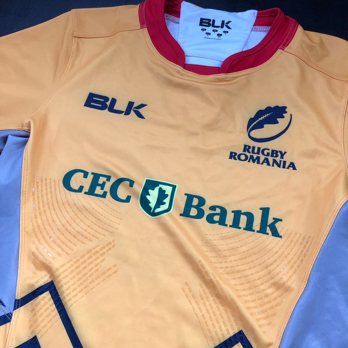 Romania National Rugby Team Jersey 2016 Match Worn Large Underdog Rugby - The Tier 2 Rugby Shop