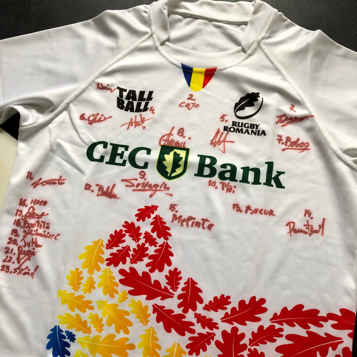 Romania National Rugby Team Jersey 2020 Signed XL Underdog Rugby - The Tier 2 Rugby Shop