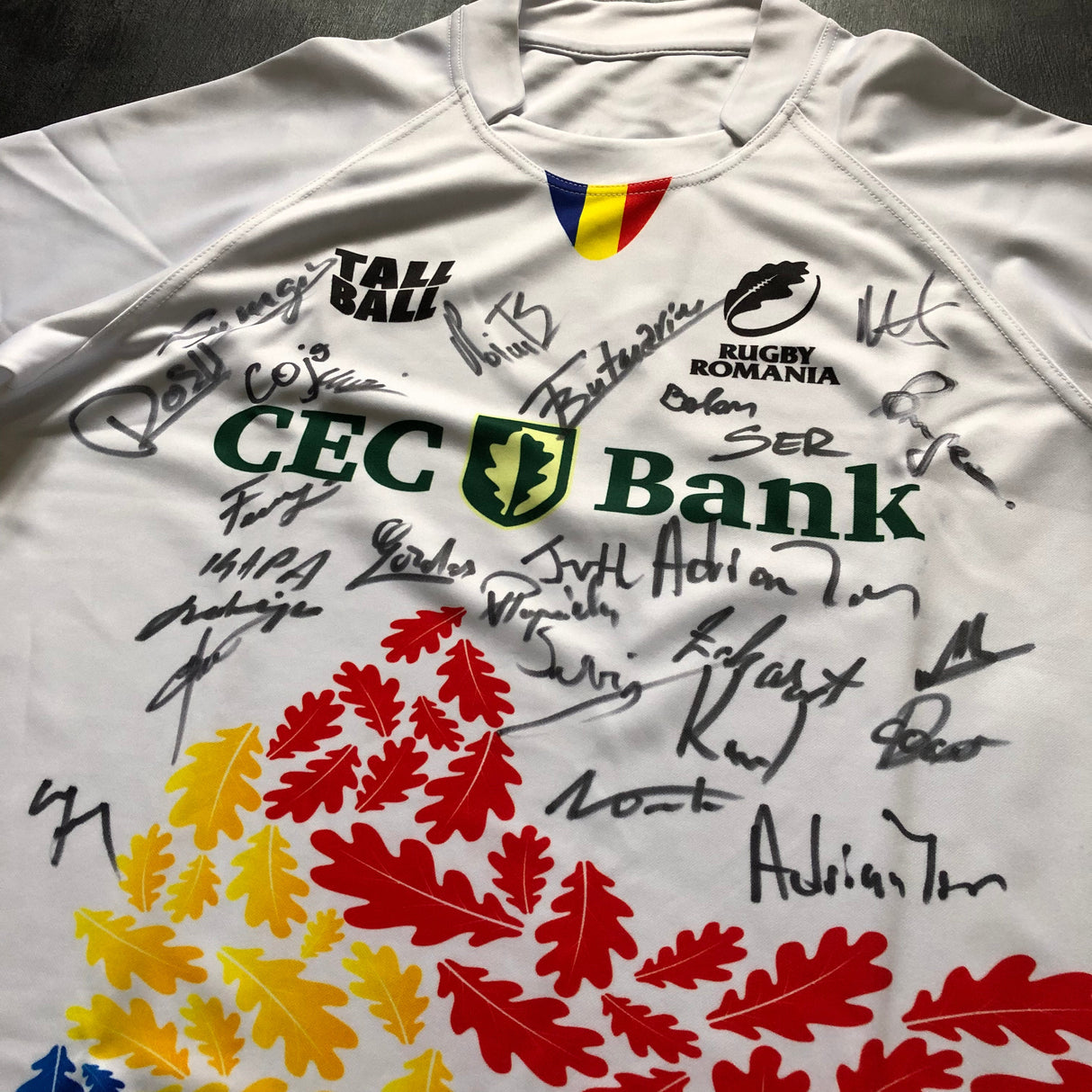 Romania National Rugby Team Jersey 2020 Signed XL Underdog Rugby - The Tier 2 Rugby Shop