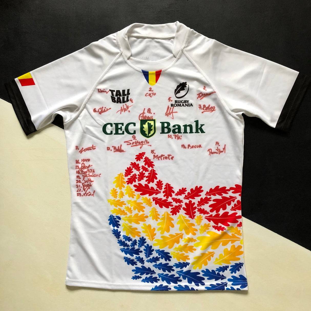 Romania National Rugby Team Jersey 2020 Signed XL Underdog Rugby - The Tier 2 Rugby Shop