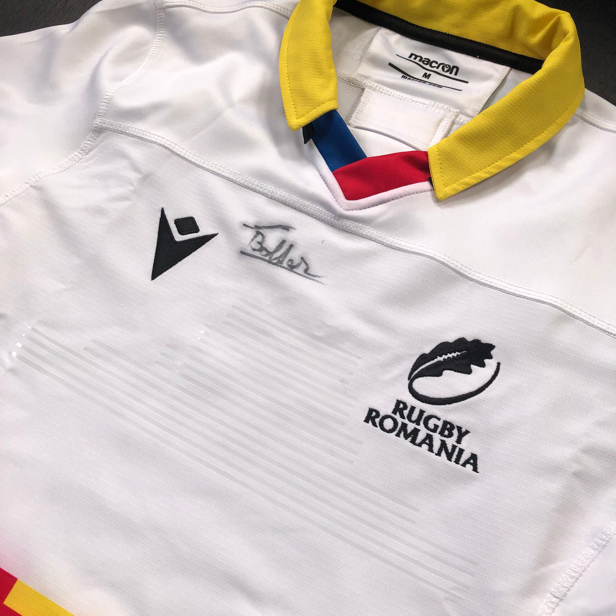 Romania National Rugby Team Jersey 2021/22 Match Worn and Signed Medium Underdog Rugby - The Tier 2 Rugby Shop