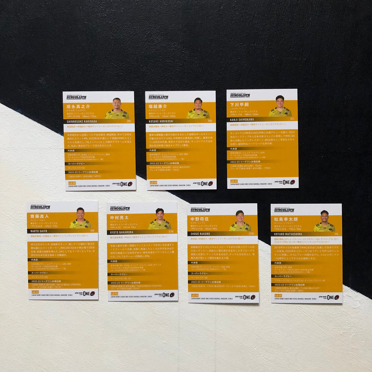 Suntory Sungoliath 2024 BBM Japan Rugby League One Regular Card Set Underdog Rugby - The Tier 2 Rugby Shop