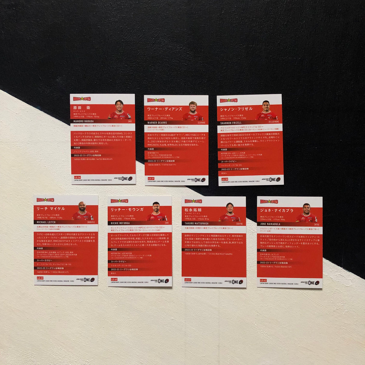 Toshiba Brave Lupus Tokyo 2024 BBM Japan Rugby League One Regular Card Set Underdog Rugby - The Tier 2 Rugby Shop