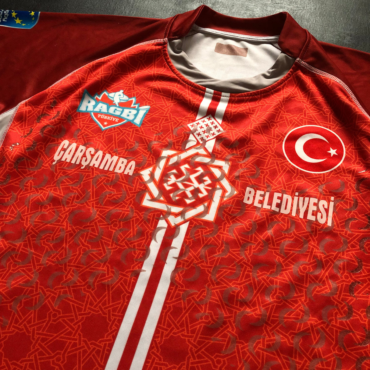 Turkey National Rugby Team Jersey 2019 Match Worn Large Underdog Rugby - The Tier 2 Rugby Shop
