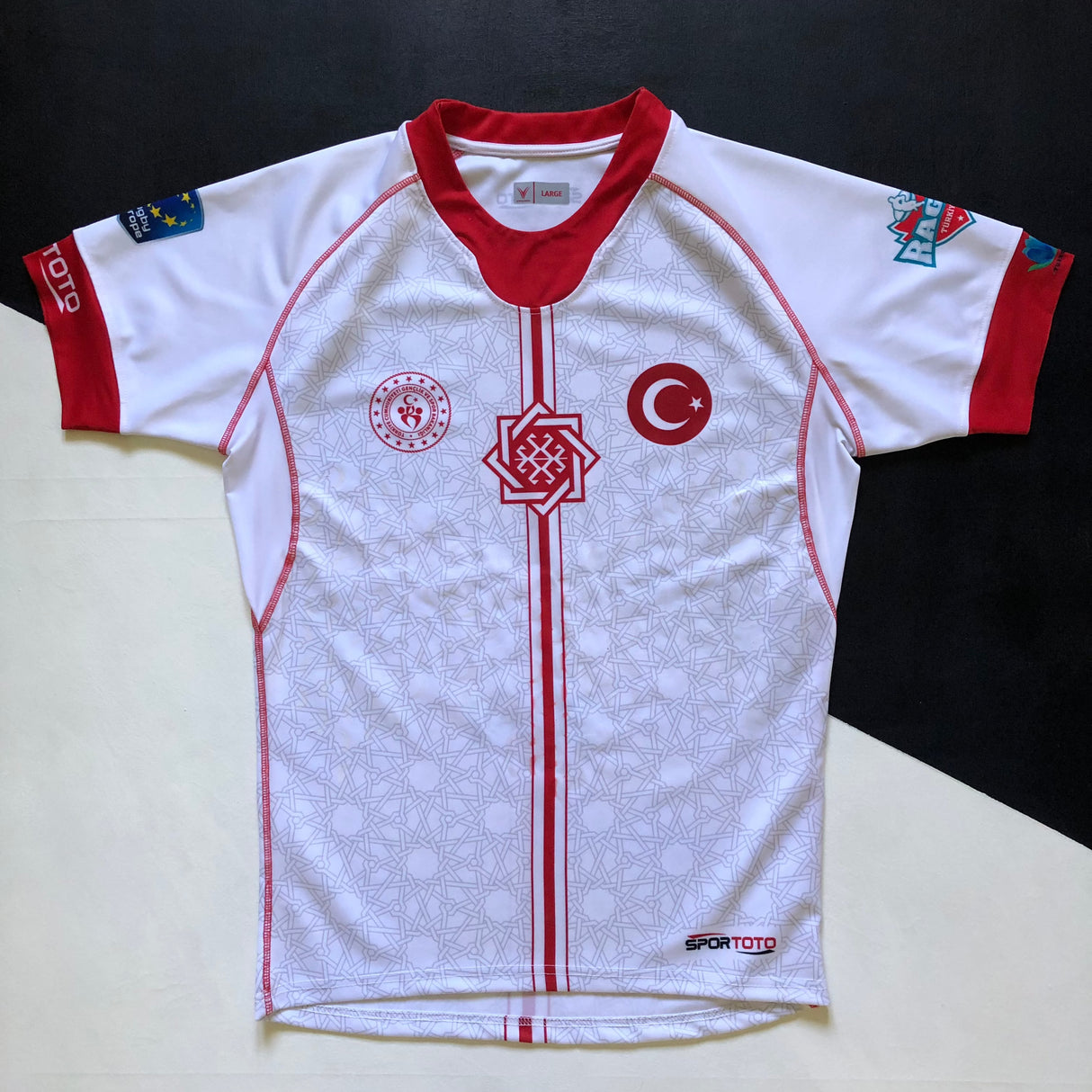 Turkey National Rugby Team Jersey 2023/24 Away Player Issue Large Underdog Rugby - The Tier 2 Rugby Shop