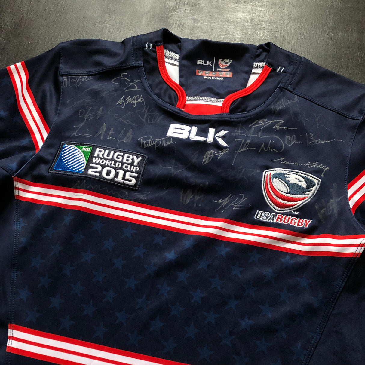 USA National Rugby Team Jersey 2015 Rugby World Cup Player Issue Signed Medium Underdog Rugby - The Tier 2 Rugby Shop