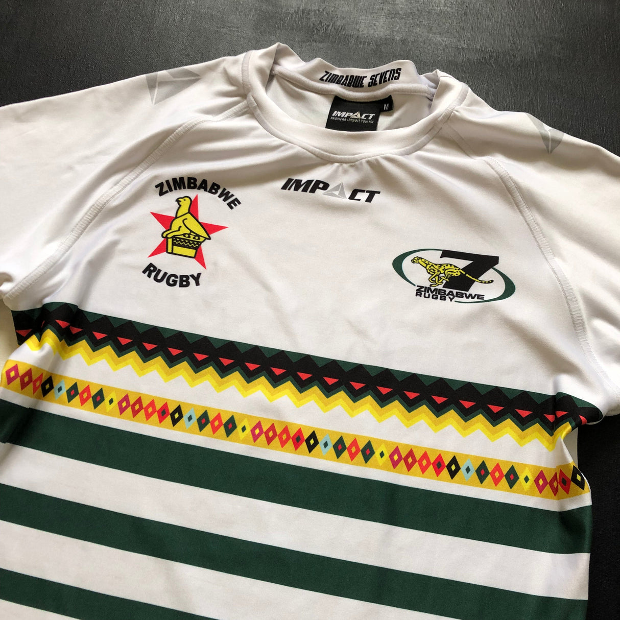 Zimbabwe National Rugby Sevens Team Jersey 2018 Player Issue Medium Underdog Rugby - The Tier 2 Rugby Shop