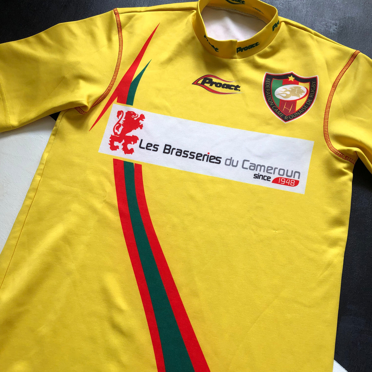 Cameroon National Rugby Team Jersey 2013 Match Worn Medium Underdog Rugby - The Tier 2 Rugby Shop