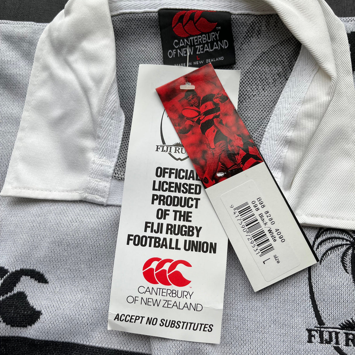 Fiji National Rugby Team Jersey 1998 Temex BNWT Large Underdog Rugby - The Tier 2 Rugby Shop