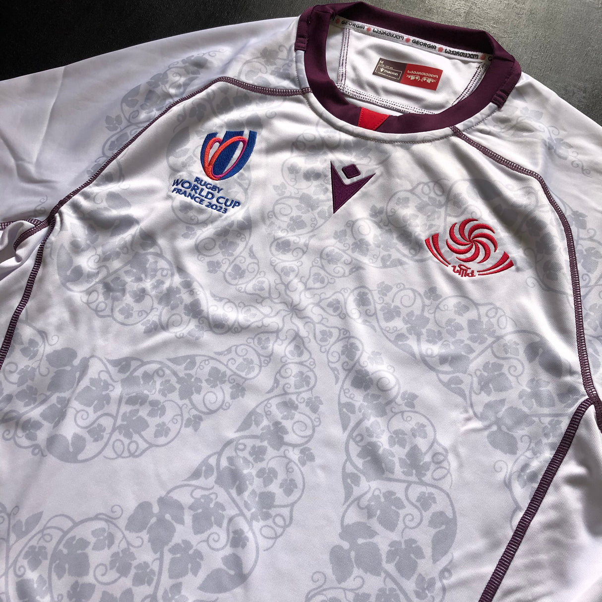 Georgia National Rugby Team Shirt Away 2023 Rugby World Cup Underdog Rugby - The Tier 2 Rugby Shop