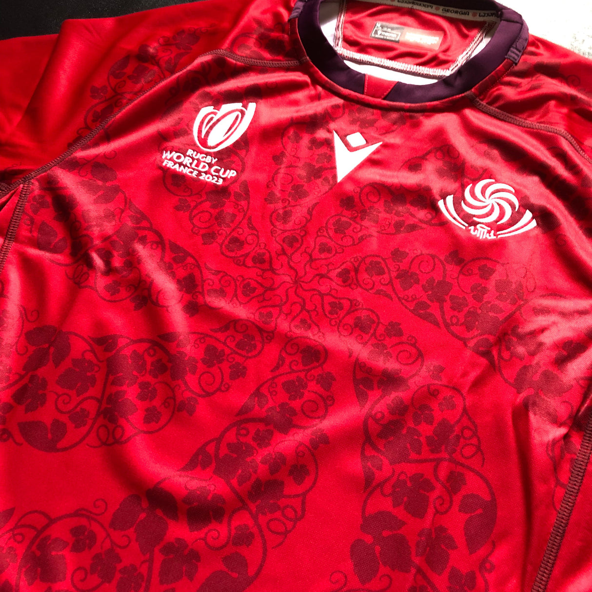 Georgia National Rugby Team Shirt Home 2023 Rugby World Cup Underdog Rugby - The Tier 2 Rugby Shop