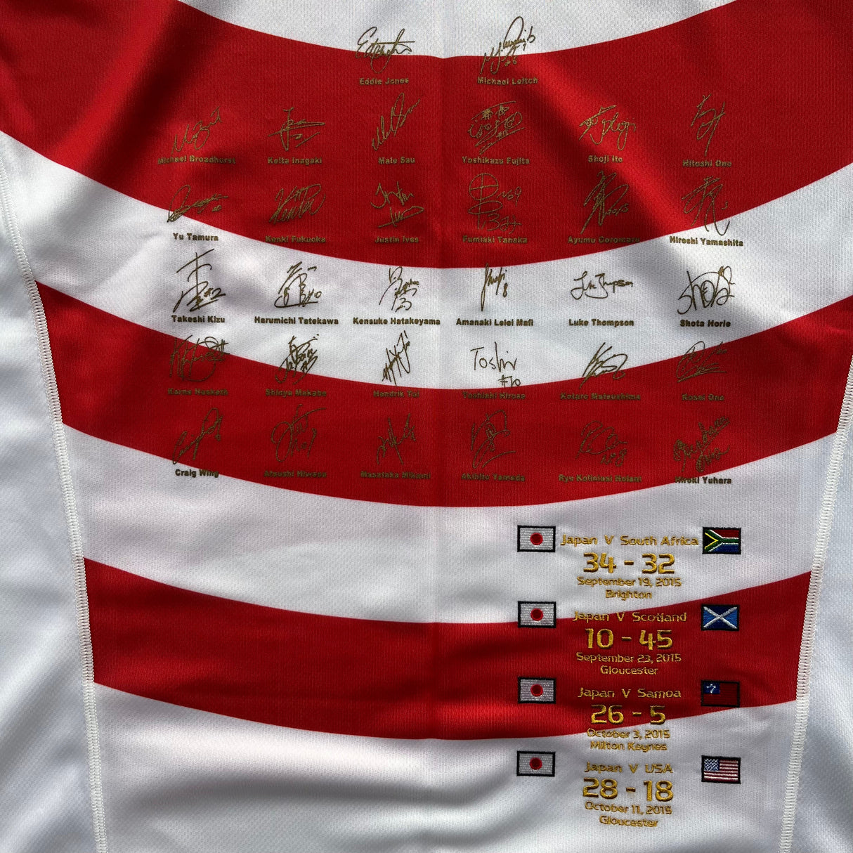 Japan National Rugby Team 2015 World Cup Commemorative Jersey Large Underdog Rugby - The Tier 2 Rugby Shop
