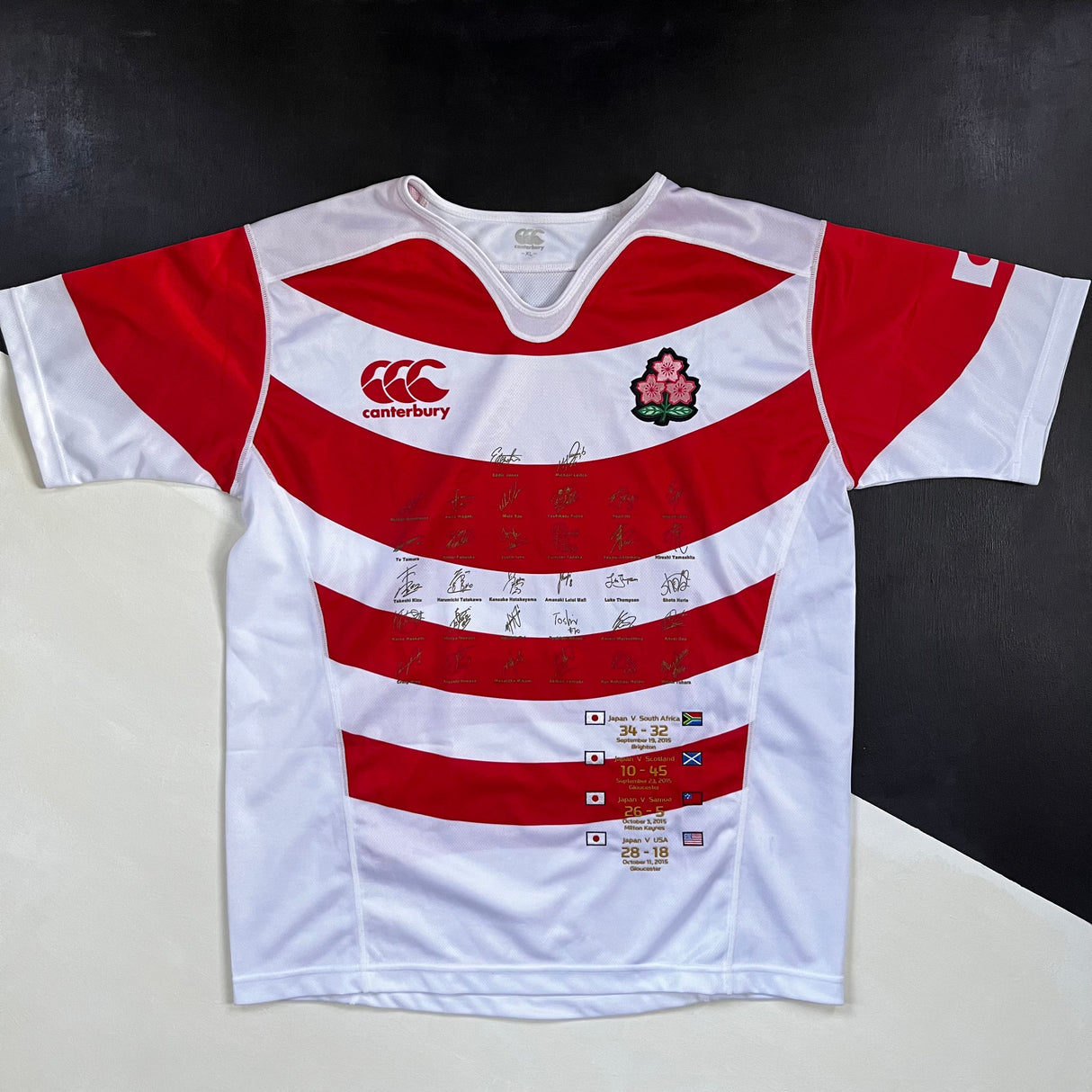 Japan National Rugby Team 2015 World Cup Commemorative Jersey XL Underdog Rugby - The Tier 2 Rugby Shop