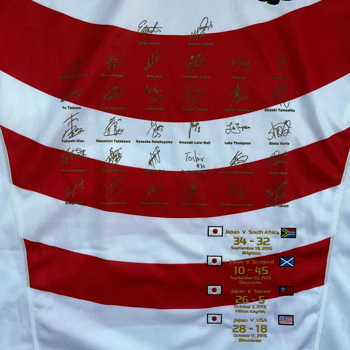 Japan National Rugby Team 2015 World Cup Commemorative Jersey XL Underdog Rugby - The Tier 2 Rugby Shop