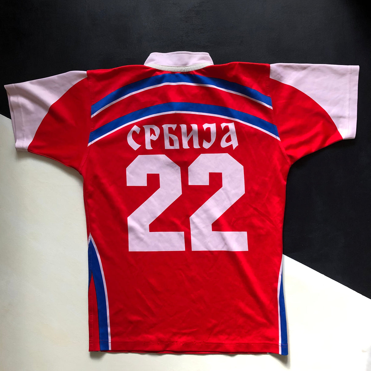Serbia National Rugby Team Jersey 2004/2005 Match Worn Large Underdog Rugby - The Tier 2 Rugby Shop