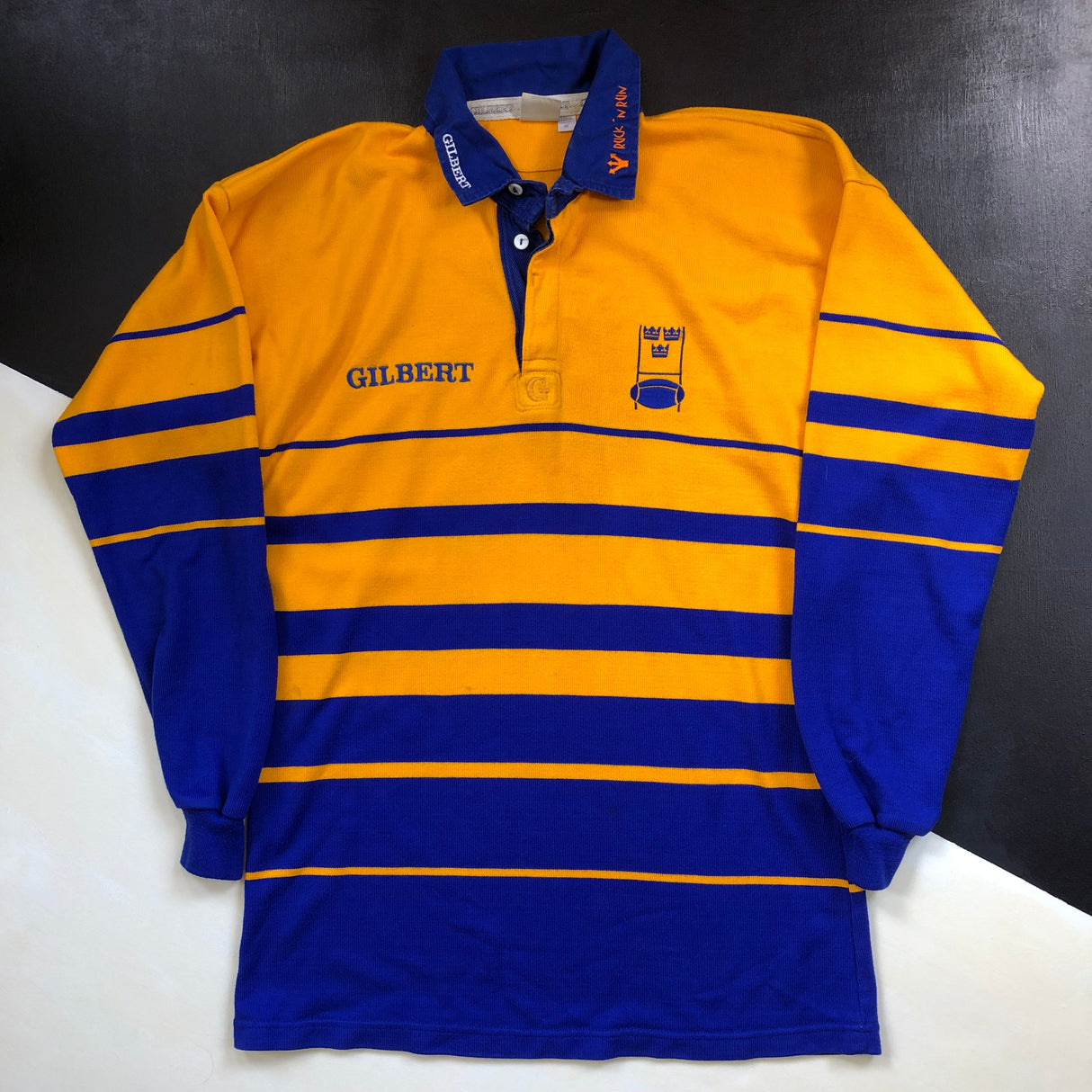 Sweden National Rugby Team Jersey 1990's Match Worn 2XL Underdog Rugby - The Tier 2 Rugby Shop