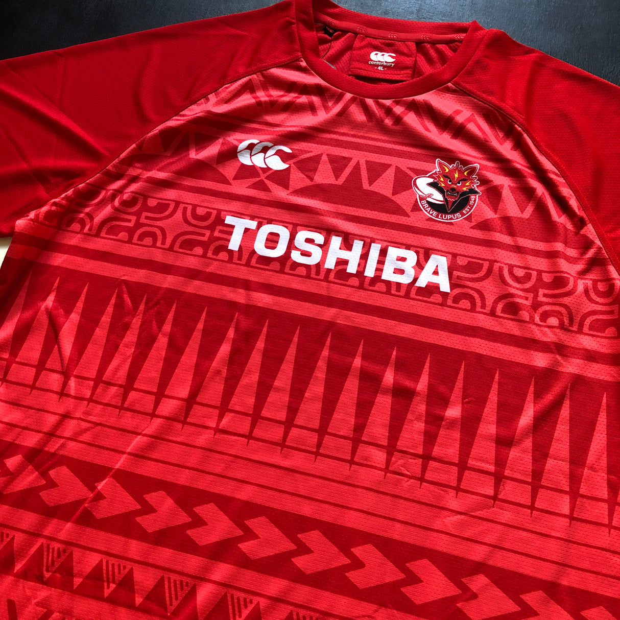 Toshiba Brave Lupus Tokyo Rugby Team Training Tee (Red) Underdog Rugby - The Tier 2 Rugby Shop