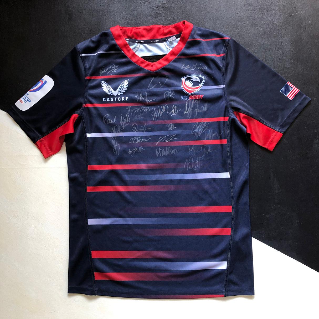 USA National Rugby Team Jersey 2022 Match Worn and Signed Medium Underdog Rugby - The Tier 2 Rugby Shop