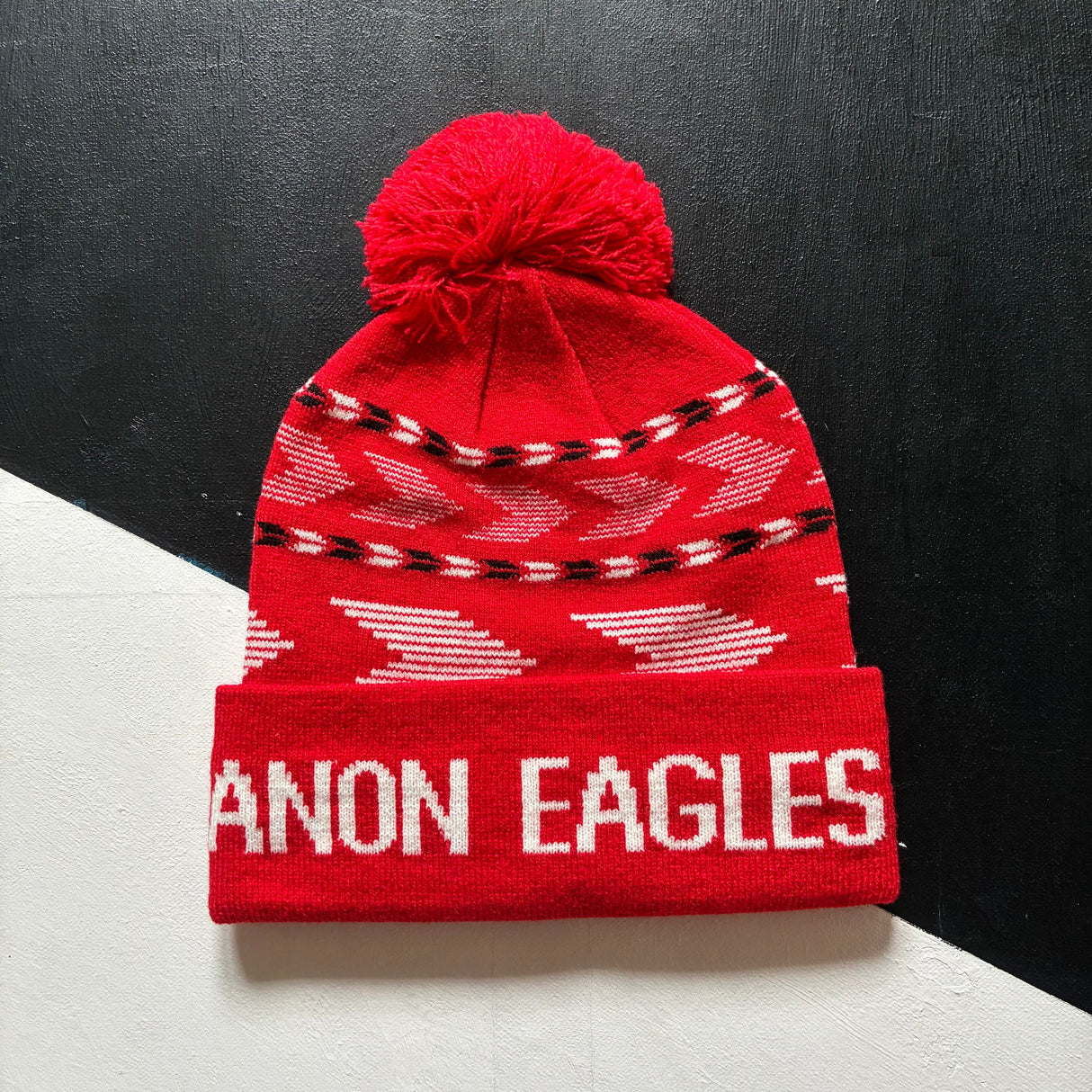 Canon Eagles Rugby Team Bobble Hat Underdog Rugby - The Tier 2 Rugby Shop 