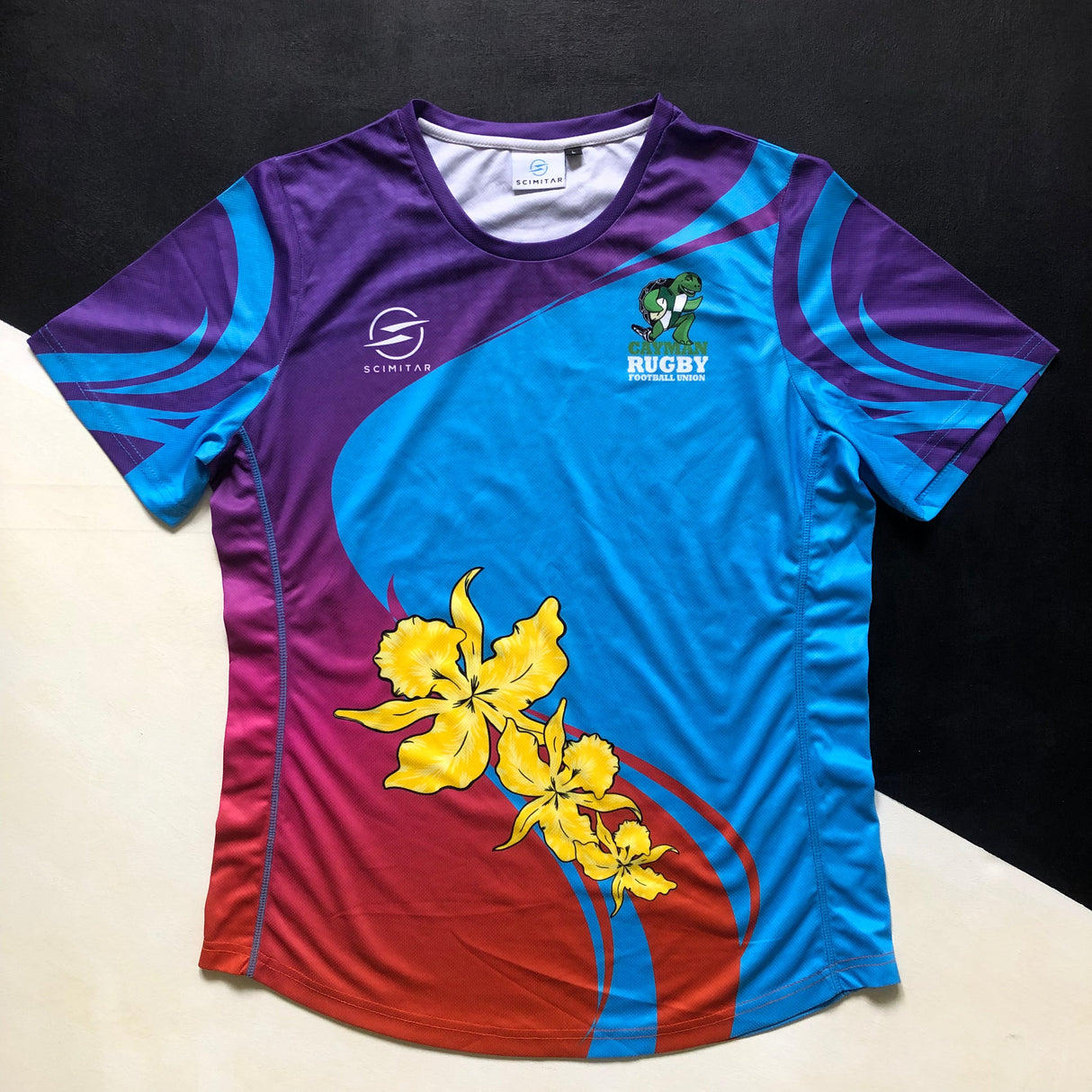 Cayman Islands National Rugby Team Training Tee Large Underdog Rugby - The Tier 2 Rugby Shop 