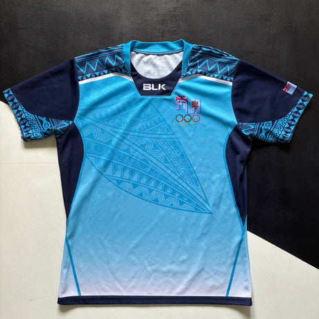 Fiji National Rugby Sevens Team Jersey 2016 Olympics Away Large Underdog Rugby - The Tier 2 Rugby Shop 